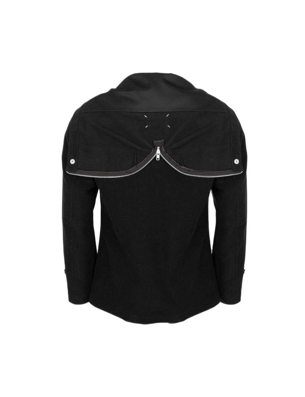 ZIP HOODED JACKET BLACK