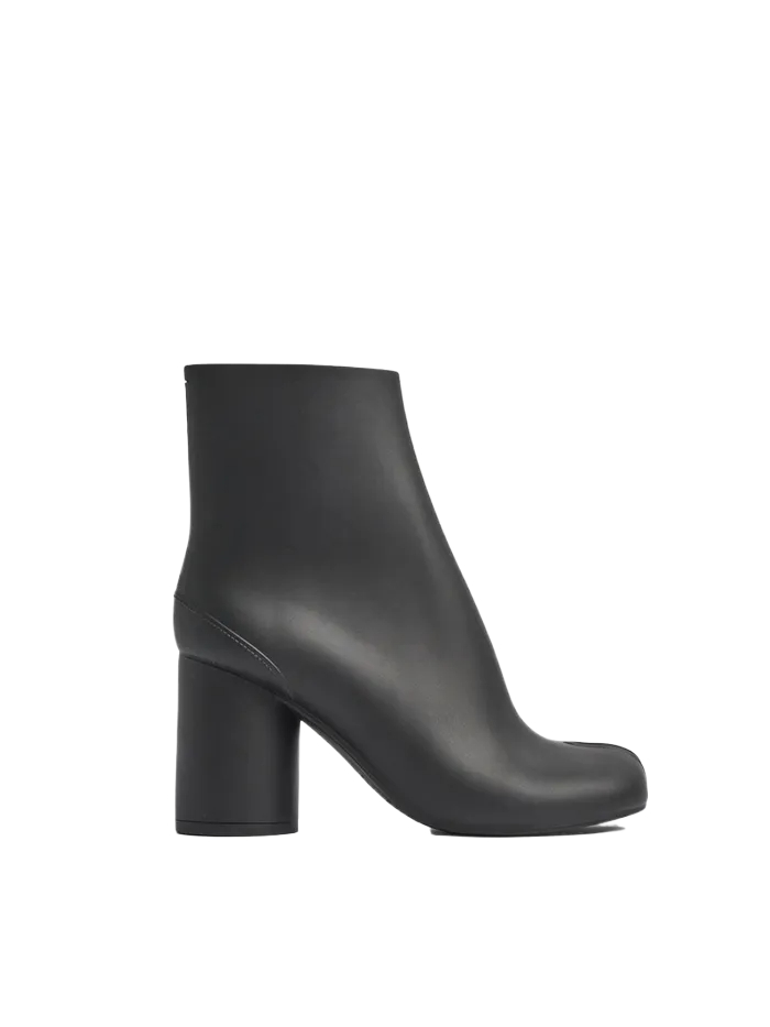 RUBBER TABI ANKLE BOOTS BLACK