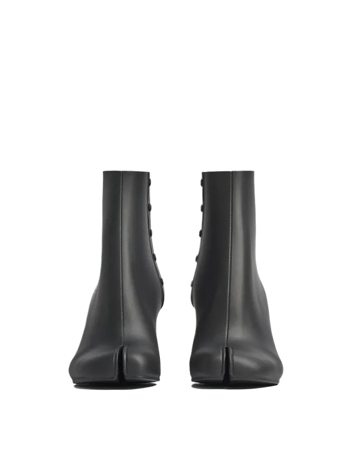 RUBBER TABI ANKLE BOOTS BLACK