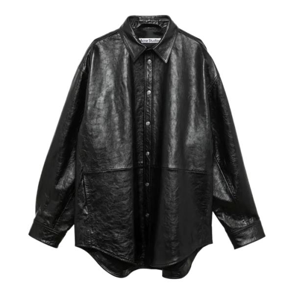 Black leather shirt