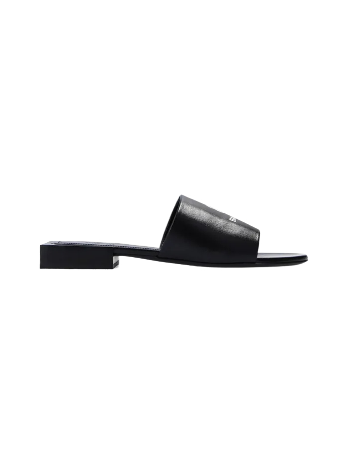 BOX MULE SANDALS BLACK