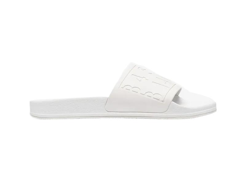 LOGO RUBBER SLIDES WHITE