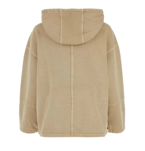 Beige cotton oversize sweatshirt