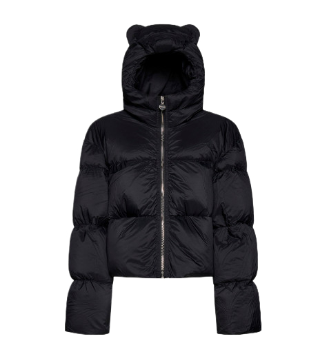 BLACK KENNY HOODED DOWN JACKET