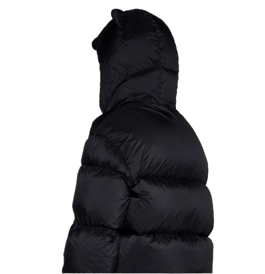 BLACK KENNY HOODED DOWN JACKET