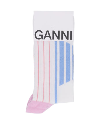 ORGANIC COTTON SPORTY SOCKS EGRET