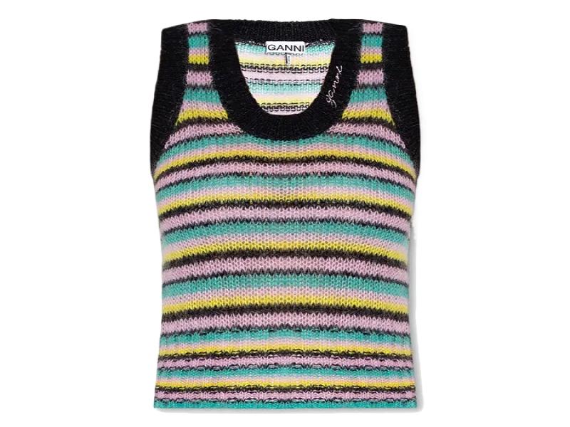 MULTICOLOR STRIPED VEST LAZE GRAY 