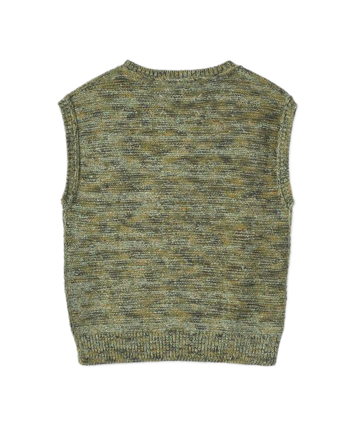 Women's V-neck knit vest - Green