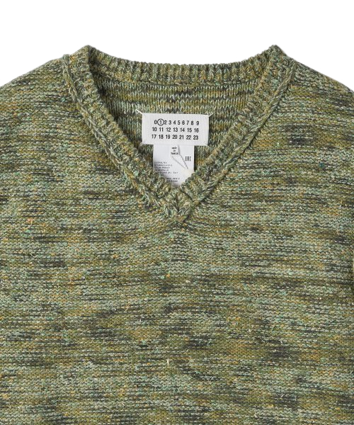 Women's V-neck knit vest - Green