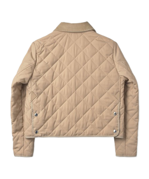 Women's Quilted Collar Jacket - Beige