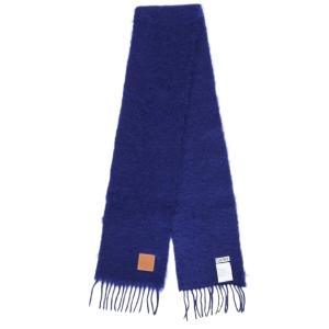 Wool mohair logo patch scarf