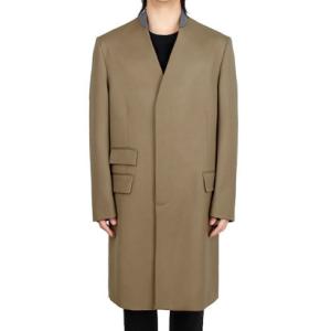 Camel cavalli stitch wool coat