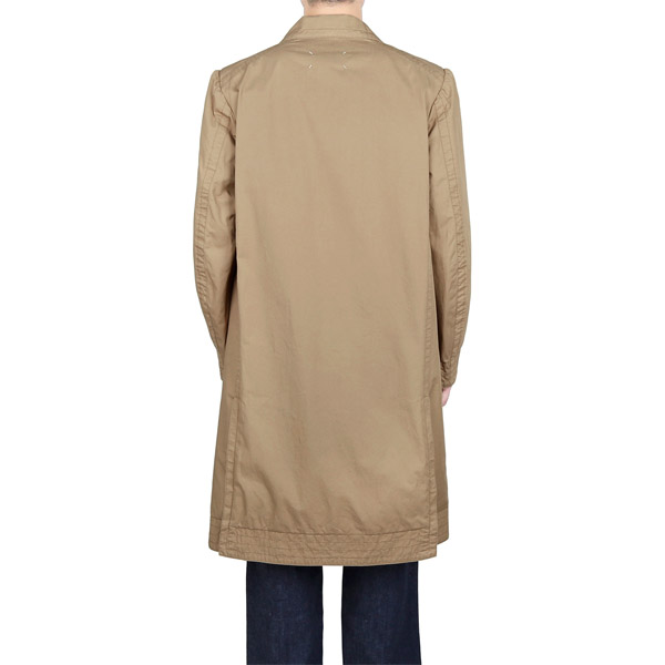 Camel two-button trench coat