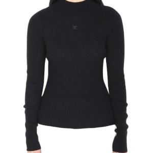 Solar Light Mock Neck Ribbed Sweater