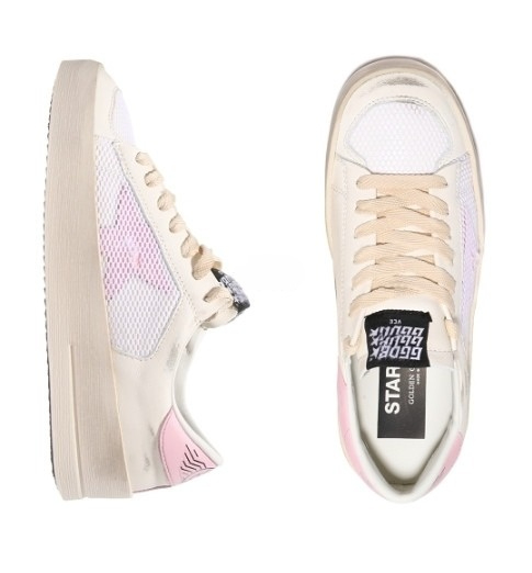 Stardan sneakers mesh pink leather star