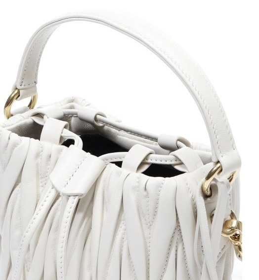 Matelasse nappa leather bucket bag