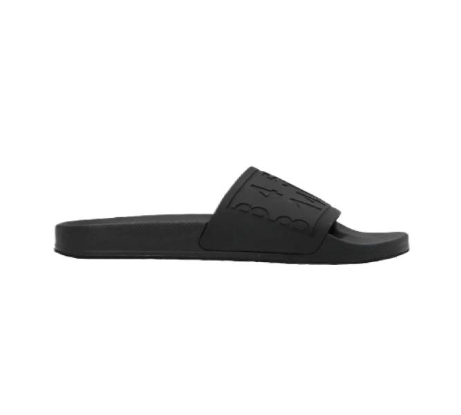 22SS LOGO RUBBER SLIDES BLACK