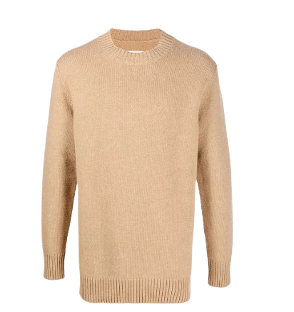 22SS STITCH WOOL CREW-NECK PULLOVER CAMEL