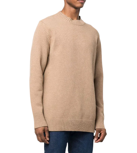 22SS STITCH WOOL CREW-NECK PULLOVER CAMEL