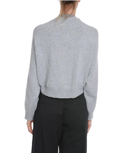 Crew Neck Front Knotted Sweater